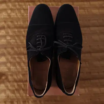 Berwick/사이즈 9/블랙 스웨이드 스트레이트 팁 신발