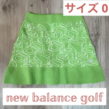 뉴발란스 니트 스커트 새상품 사이즈 0 옐로우 그린
