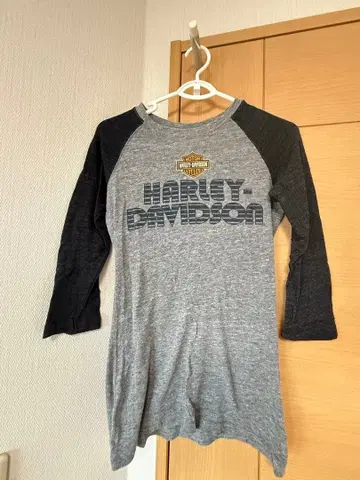 HARLEY-DAVIDSON 7부 소매 T셔츠 그레이 블랙