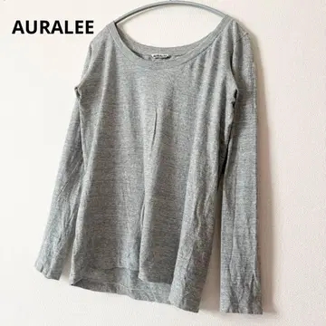 오라리 SEAMLESS ROUND NECK 긴팔 티셔츠 그레이