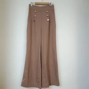 스나이델 마린 와이드 팬츠 핑크 베이지 하이웨스트