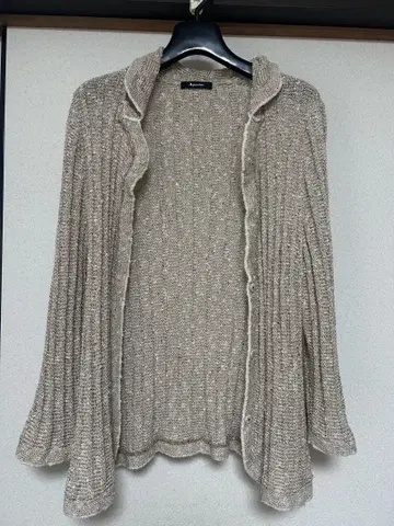 아쿠아 스큐텀 Aquascutum 니트 가디건 베이지