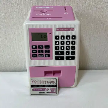 은행풍 핑크 저금통