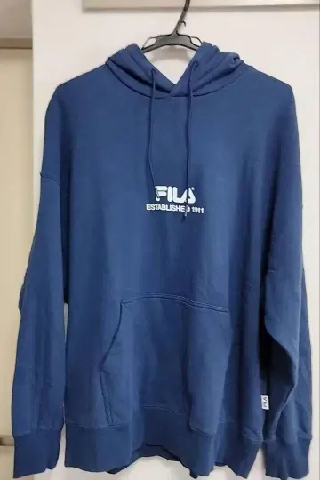 [ FILA ] 로고 프린트 오버 사이즈 풀 후드티