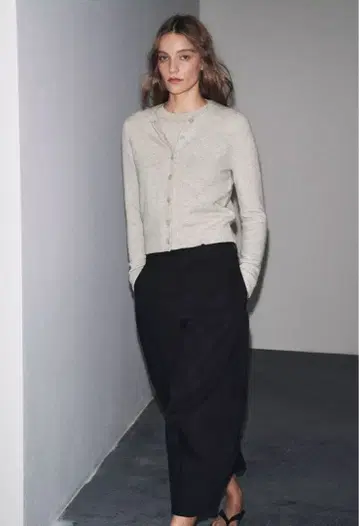 ZARA 자라 100% 울 소재 롱 슬리브 가디건 2893/106