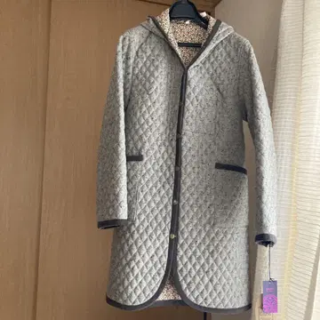 울 혼방 퀼팅 자켓 후드 부착 안감 리버티 쿠폴