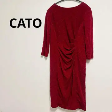 CATO 레드 무릎 기장 원피스 6 여성용