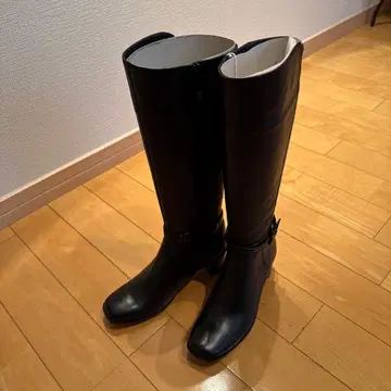 img 버클 달린 롱 부츠 블랙