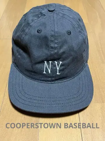 새상품급 쿠퍼스타운 USA제 캡 NY 자수 로고 그레이