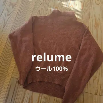 relume 울 100% 테라코타 터틀넥 니트