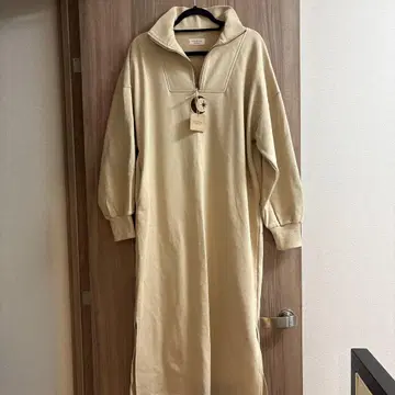 sandlessmoon 하프 지퍼 맨투맨 원피스