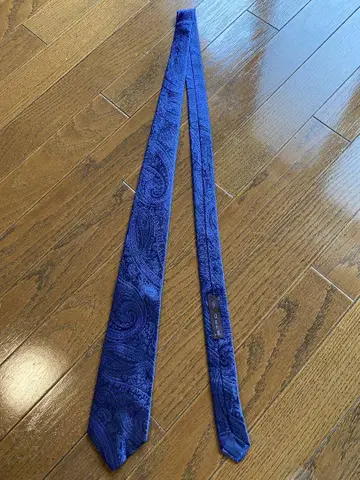 ETRO 페이즐리 무늬 넥타이 다크 네이비