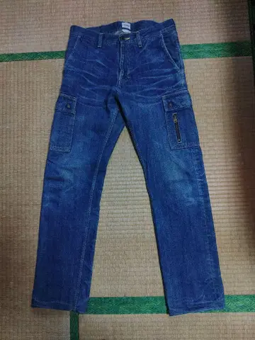 ETERNAL 일본제 카고 팬츠 데님 블루
