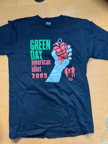 GREEN DAY 아메리칸 이디오트 티셔츠 2005 XL 사이즈