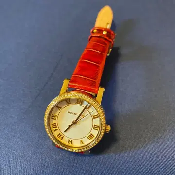 MICHAEL KORS 골드 레드 여성용 시계