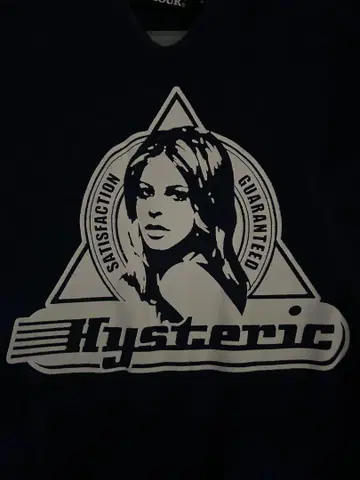 Hysteric 프린트 로고 맨투맨 네이비