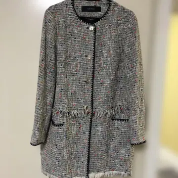 ZARA BASIC 노카라 트위드 자켓