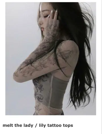 melt the lady / lily tattoo tops 최저가