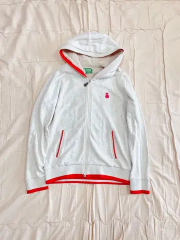 플라보아즈 베어짱 자수 zip 후드티 보아