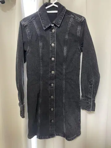 Abercrombie & Fitch 블랙 데님 원피스 XS