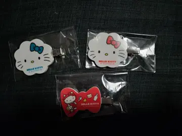헬로키티 헤어 클립 3개 세트