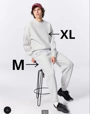 GU 헤비 웨이트 맨투맨 셋업