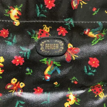 미사용품 FEILER 페이러 하이디 패턴 토트백 미니 블랙 나일론