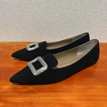 새상품급 오데뜨 앤 오딜 비쥬 버클 플랫슈즈 25cm