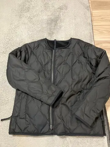 [ TAION ] 밀리터리 리버서블 크루넥 다운 자켓 블랙 S