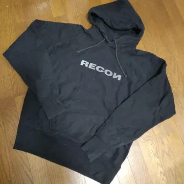 RECON 블랙 후드티 L