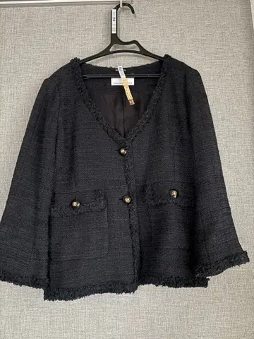 M-premierBLACK 노카라 자켓 38 블랙