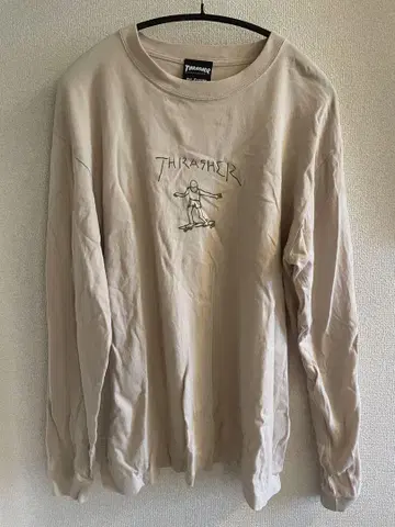 THRASHER 긴팔 티셔츠 베이지 L 롱티