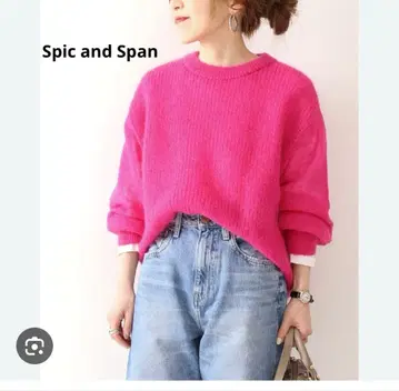 새상품급 Spic and Span 모헤어 풀오버 스픽 앤 스팬 핑크