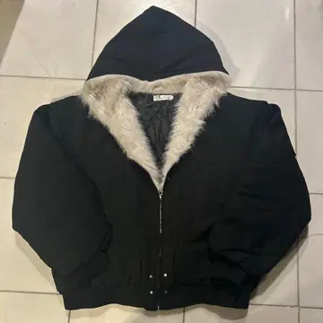 퍼 후드티 퍼 자켓 y2k 블랙 후드티 그런지 펑크