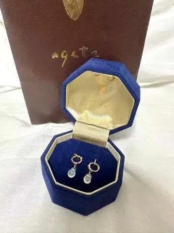 agete 후프 귀찌 문스톤