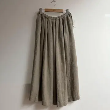 SARAHWEAR 울린넨 개더 롱 스커트