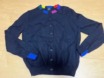 Paul Smith 컬러풀 옷깃 네이비 가디건