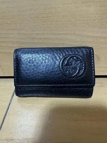 가죽제 키케이스 GG 로고 블랙