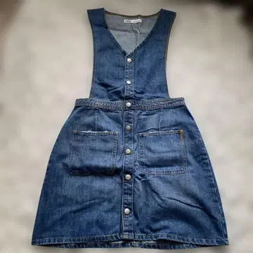 ZARA 데님 오버롤 스커트