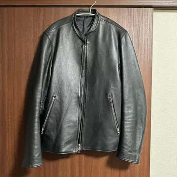 LIDnM 천연 가죽 싱글 라이더 자켓 M
