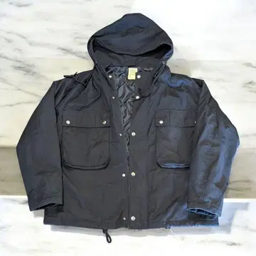 후드 부착 충전솜 아우터 블랙 남성용 L