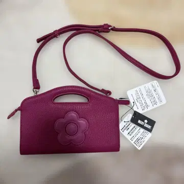 MARY QUANT 마젠타 숄더 장지갑