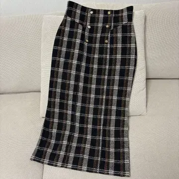 [ herlipto ] over Check Long Skirt