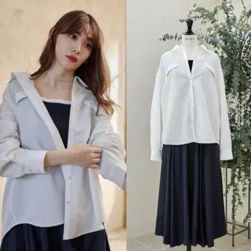 herlipto Oversized Shirt 화이트