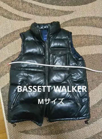 가죽 블랙 다운 베스트