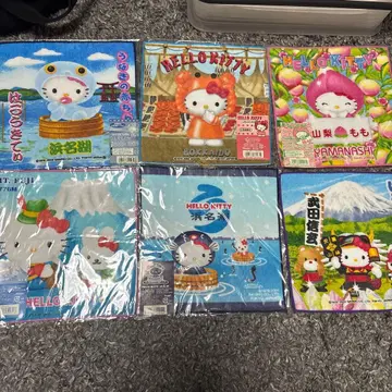 지역 한정 헬로키티 핸드 타월 6개 세트