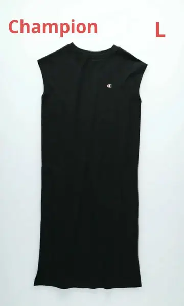 Champion 프렌치 슬리브 원피스 블랙 L