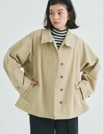 코카 플레어 스탠드 카라 코트 M