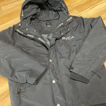 RVCA 후드 부착 다운 자켓 S 블랙