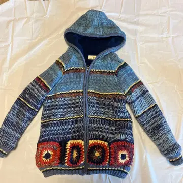 티티카카 니트 자켓 꽃무늬